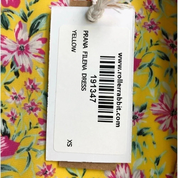 New Roller Rabbit Floral print Prana Filena Wrap Dress flutter
yellow midi - Picture 9 of 14